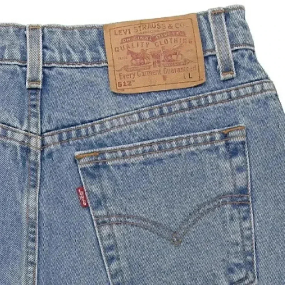 Vintage Classic Levis Jeans 512 High Waisted Straight Leg Cotton Jeans 28W 32L - Picture 6 of 6